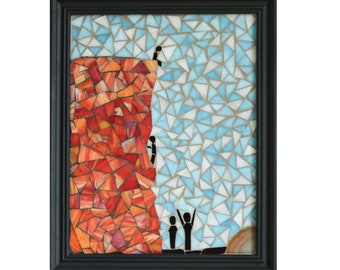 Mosaic Wall Art - Free Solo - Stained-Glass, Agate