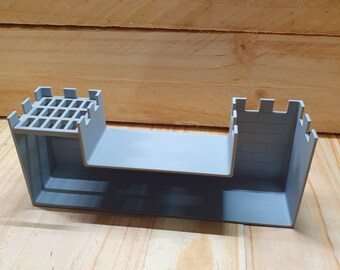Castle Fish Cave for Aquarium - Shrimp and Fish Hide, Betta Shelter, with removable grates