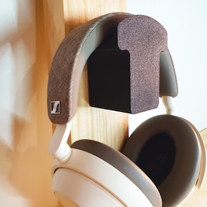 Modern Headset Hook | Gaming Headset Wall or Desk Mount | No visible screws, Black or White, Gift for Gamers