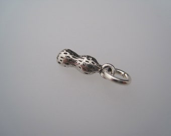Tiny Sterling Silver Peanut Charm- Peanut - Replacement - Addition - Elephant and Her Little Peanuts - Uncommon Goods - Add On