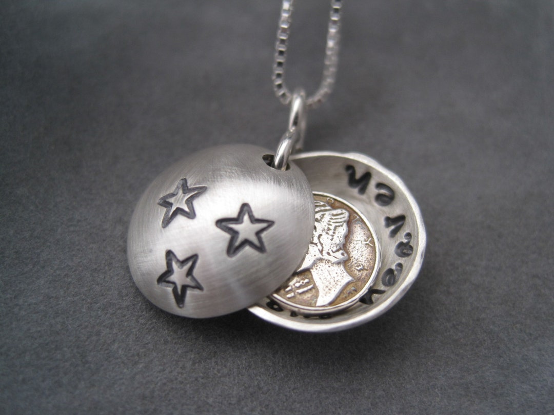 Dime From Heaven Necklace Miniature Dime personalized Etsy