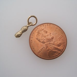 Tiny Bronze Peanut Charm Peanut Replacement Addition Elephant and Her Little Peanuts Uncommon Goods Add On image 2