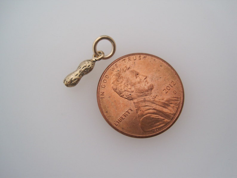 Tiny Bronze Peanut Charm Peanut Replacement Addition Elephant and Her Little Peanuts Uncommon Goods Add On image 2