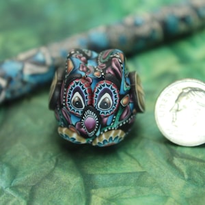Adorable polymer clay owl and desk pen set