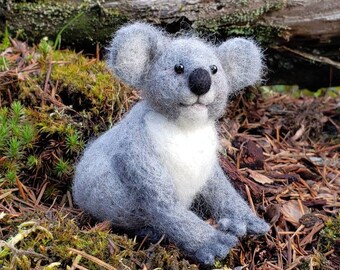 Koala Needle Felt - Wool Animal Art Toy