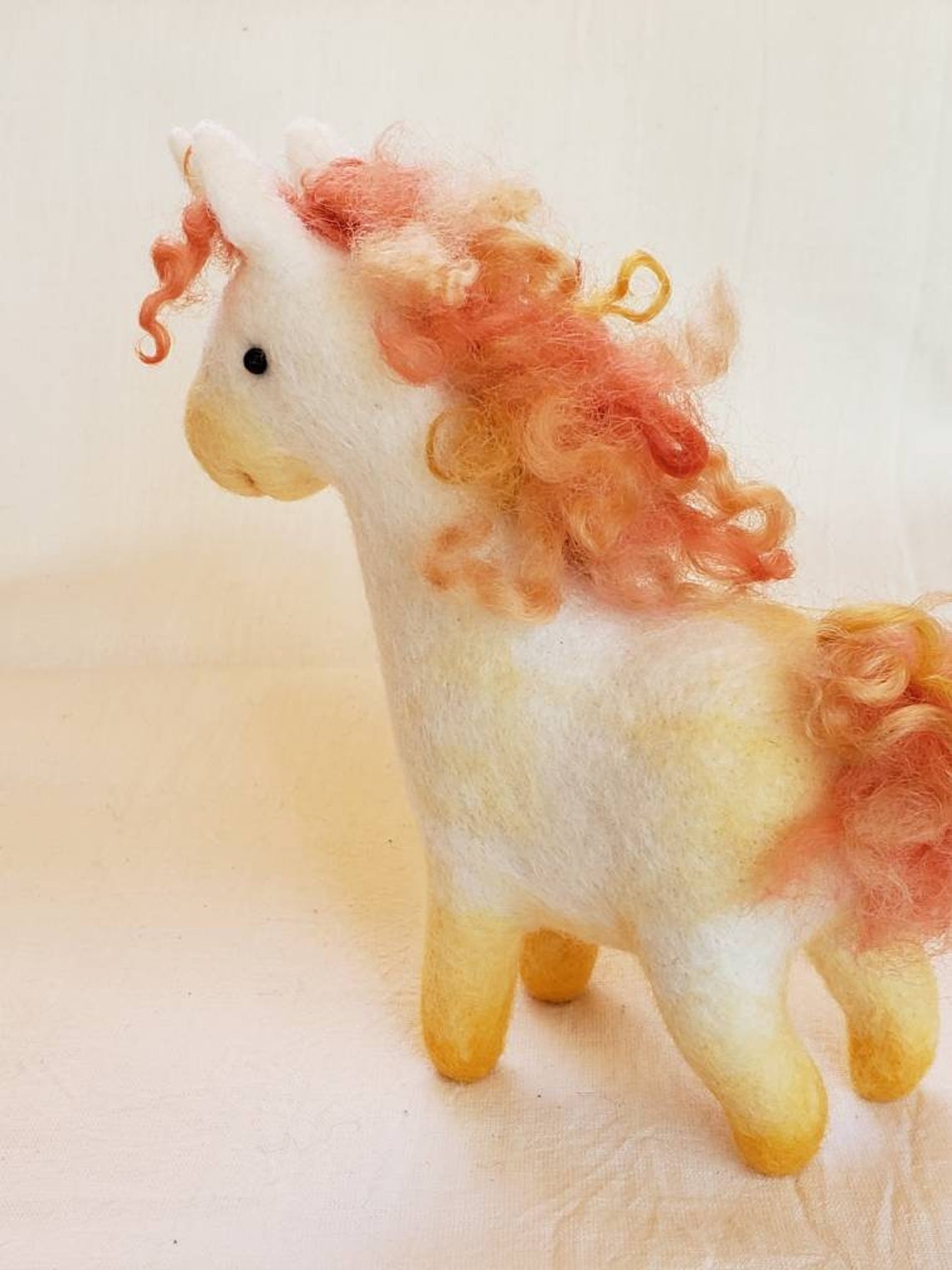 Marigold the UNICORN Art Toy Handmade Felted Wool Fantasy Etsy UK