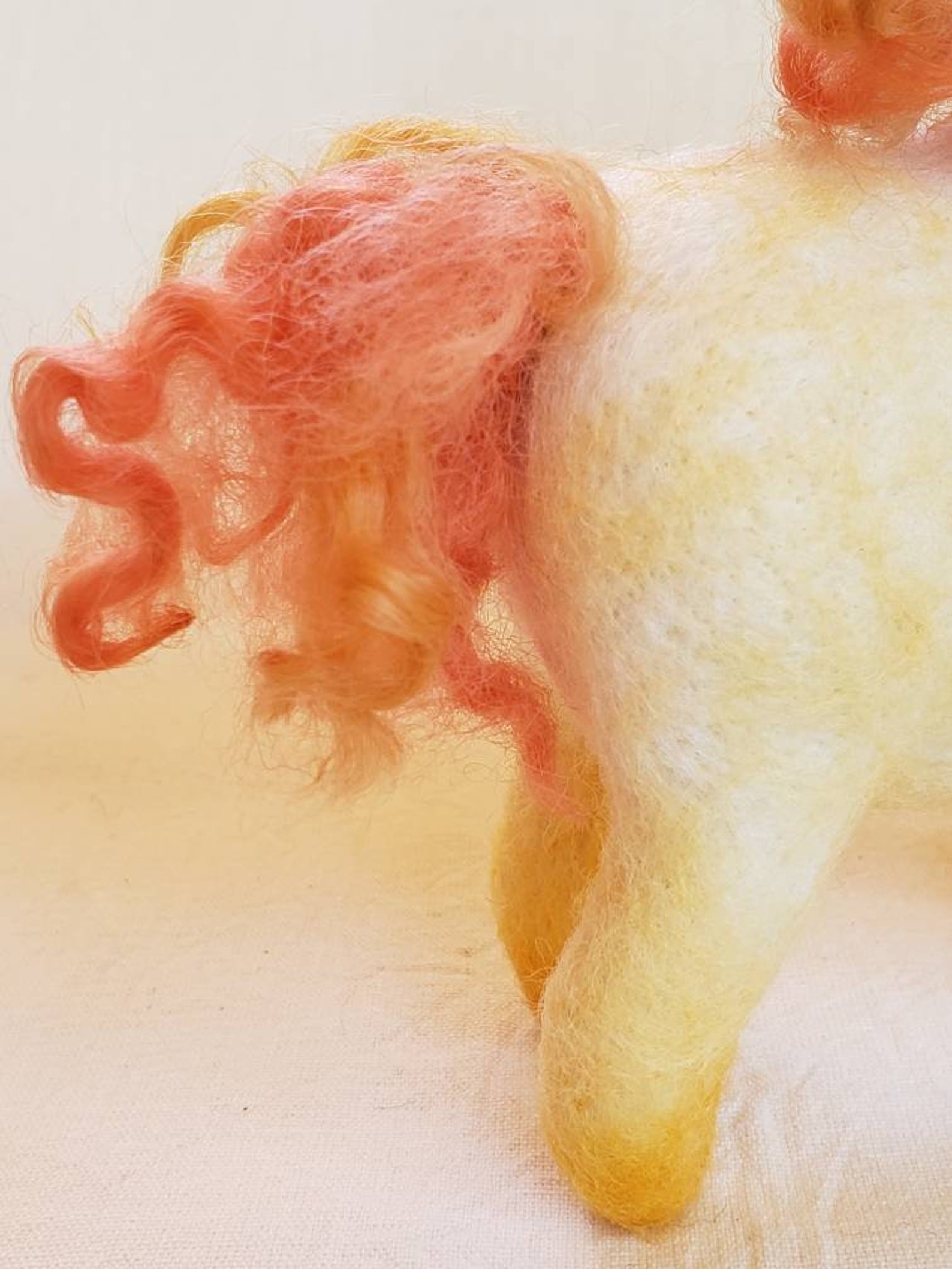 Marigold the UNICORN Art Toy Handmade Felted Wool Fantasy Etsy UK