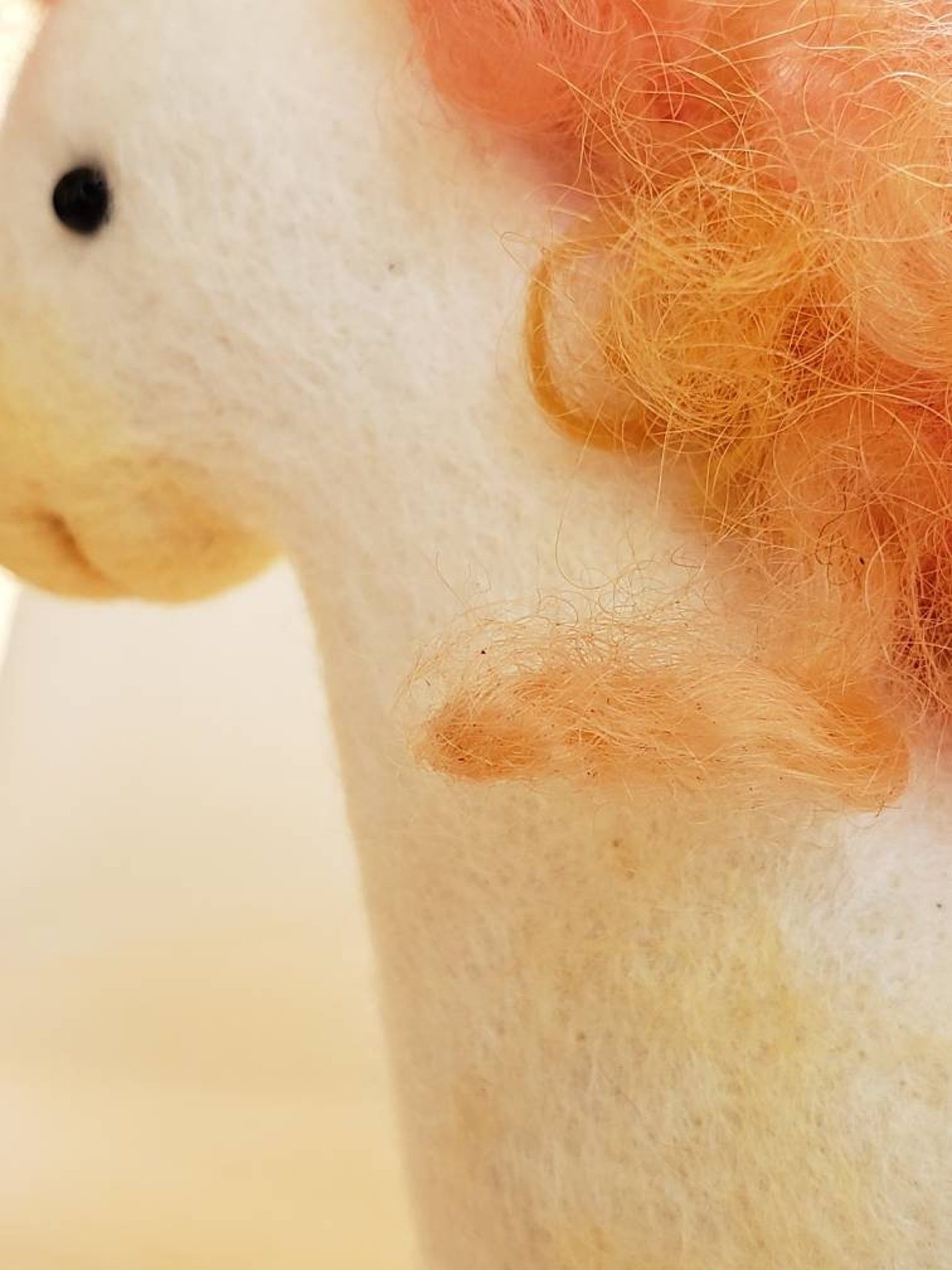 Marigold the UNICORN Art Toy Handmade Felted Wool Fantasy Etsy UK