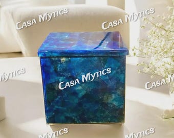 ブルーラピスラズリジュエリーボックス、宝石収納ボックスギフト