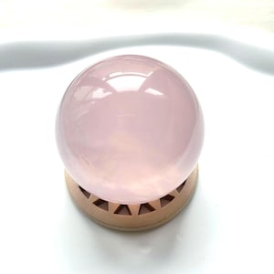 Rose quartz crystal ball, crystal sphere, love and emotional healing crystal, soft pink Madagascar rose quartz, 4.8cm, 156g