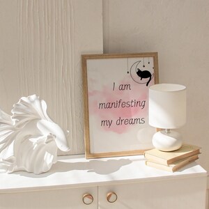 Affirmation Wall Art Women - Manifestation Printable Digital Art - Motivational Affirmation Wall Art - Pink Affirmation Printable Art