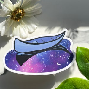 Astral Kano Sticker of Magneet, Camping sticker, Lake sticker, Galaxy sticker, koelkastmagneet