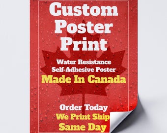 Custom Photo Print: Large Format Poster, Rolled Canvas or Photo Paper