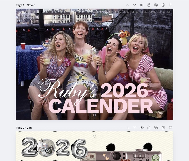 2026 Custom Canva Calendar Template - Digital Download image 4