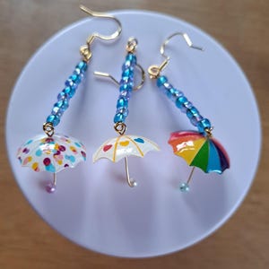 Umbrella Earrings, Rainy Day Earrings