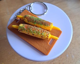 Spicy Corn Keychain: Handmade Miniature Food