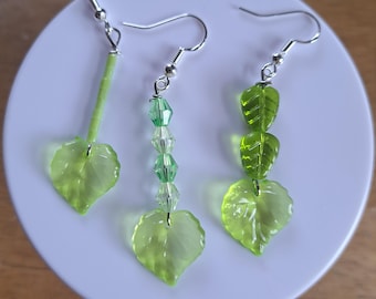 Pendientes de hojas, pendientes de plantas