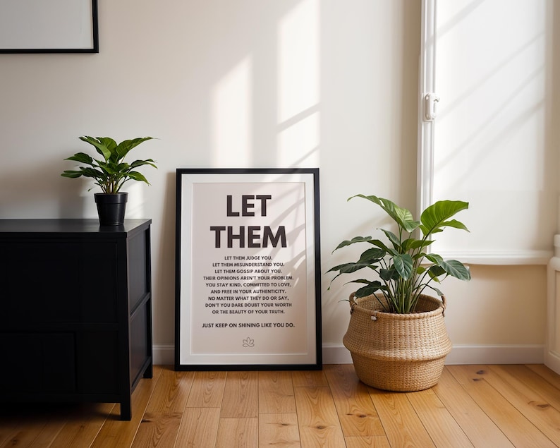 Motivational Let Them Poster for Minimalistic Home or Office Decor - Etsy