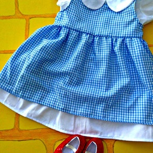 Dorothy Blau Gingham Kleid Ruby Hausschuhe Kostüm perfekt für Halloween DRESS ONLY