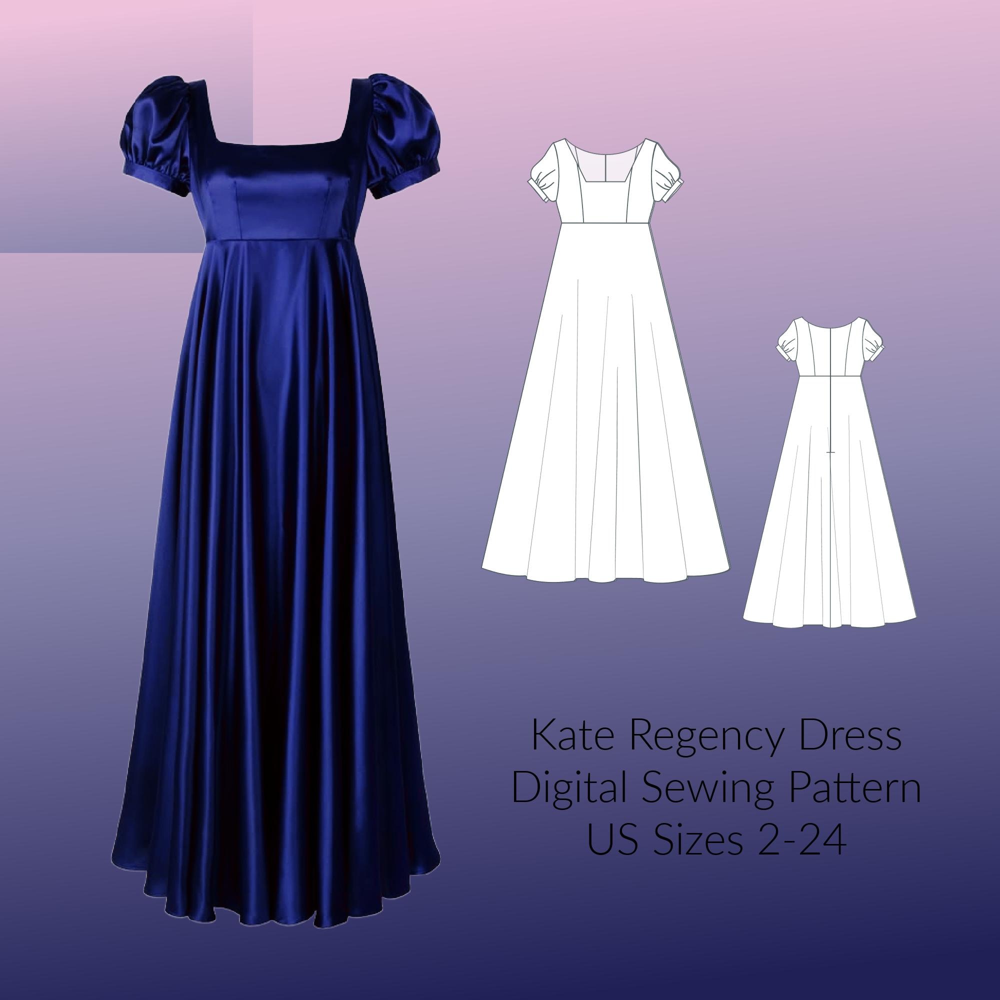 sachin and babi light blue dress Crafty Lil Turkey Regency Ball Gown Doll Clothes Pattern for 12" Siblies Dolls