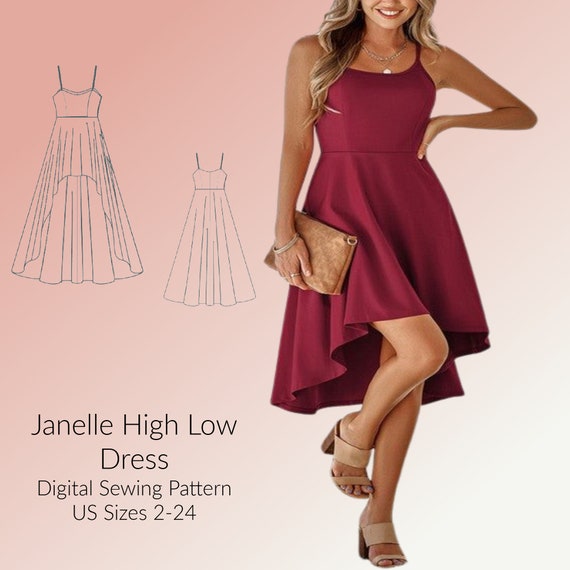 High low spaghetti strap dress deals