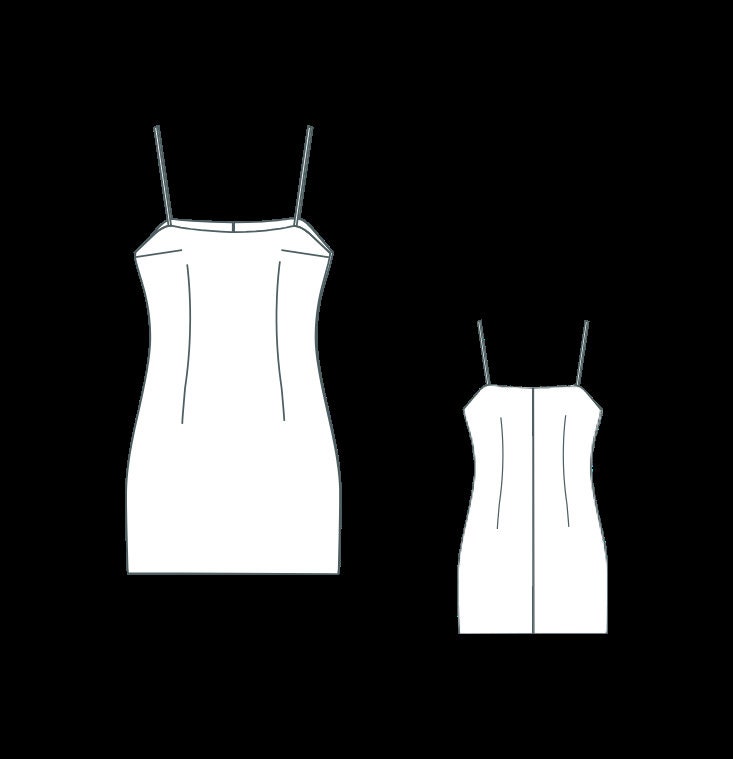 spaghetti strap bodycon dress pattern Spaghetti Strap Bodycon Mini Dress Digital Sewing Pattern | PDF, US Sizes  2-24, Easy Beginner Dress, Holiday, Prom, Graduation