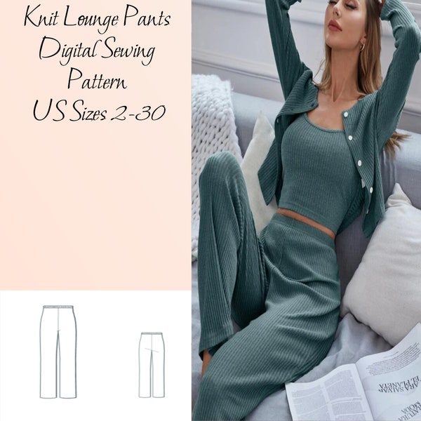 Lounge Pants Pattern Etsy