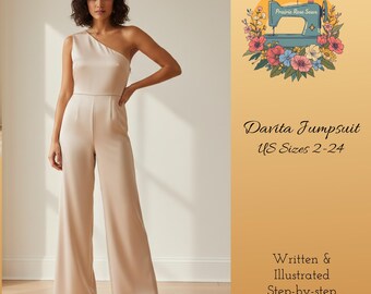 Pantalones de costura digital Davita Jumpsuit (tallas 2-24 de EE. UU.) PDF