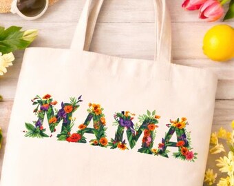 PNG de MAMA floral colorido: perfecto para proyectos de bricolaje y diseño de acuarela.