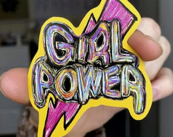 Feminism Sticker Girl Power Rainbow motivational colourful sticker