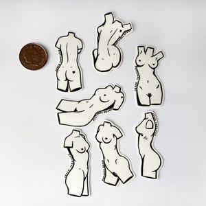 body positive sticker woman body sticker pack