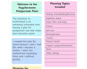 Knuffelplanner voor postpartum