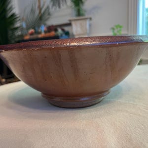 artist signed studio pottery 9.5” bowl