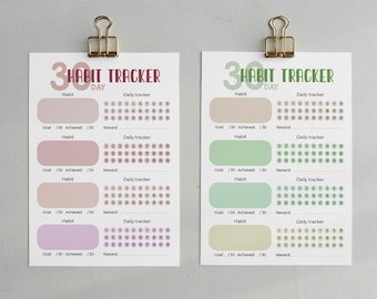 Printable Month Routine Planner: 30 days habit tracker, Notes (PDF Download), Daily tracker