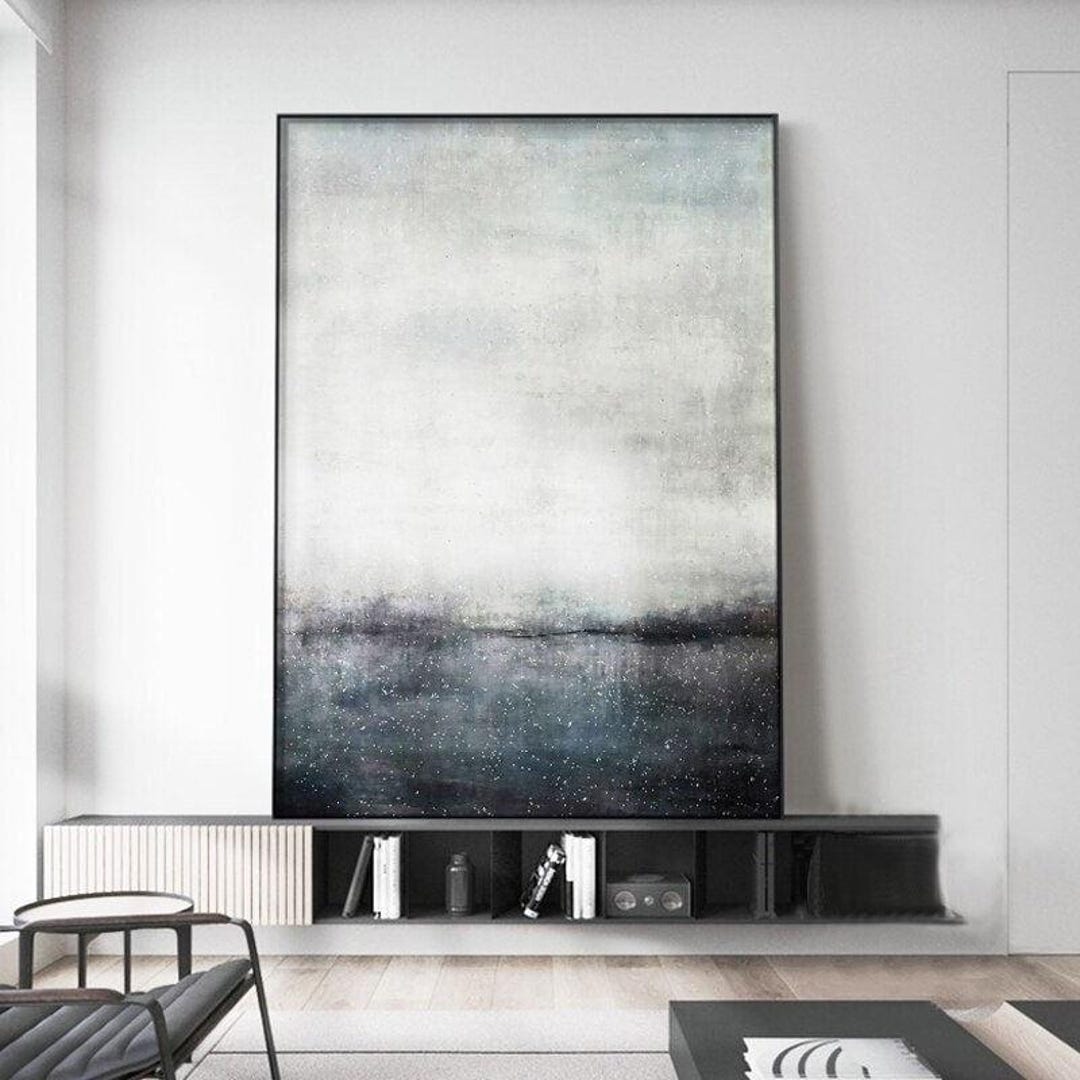 Image showcasing Modern Industrial Style Canvas Painting Print Modern Home Decor ...