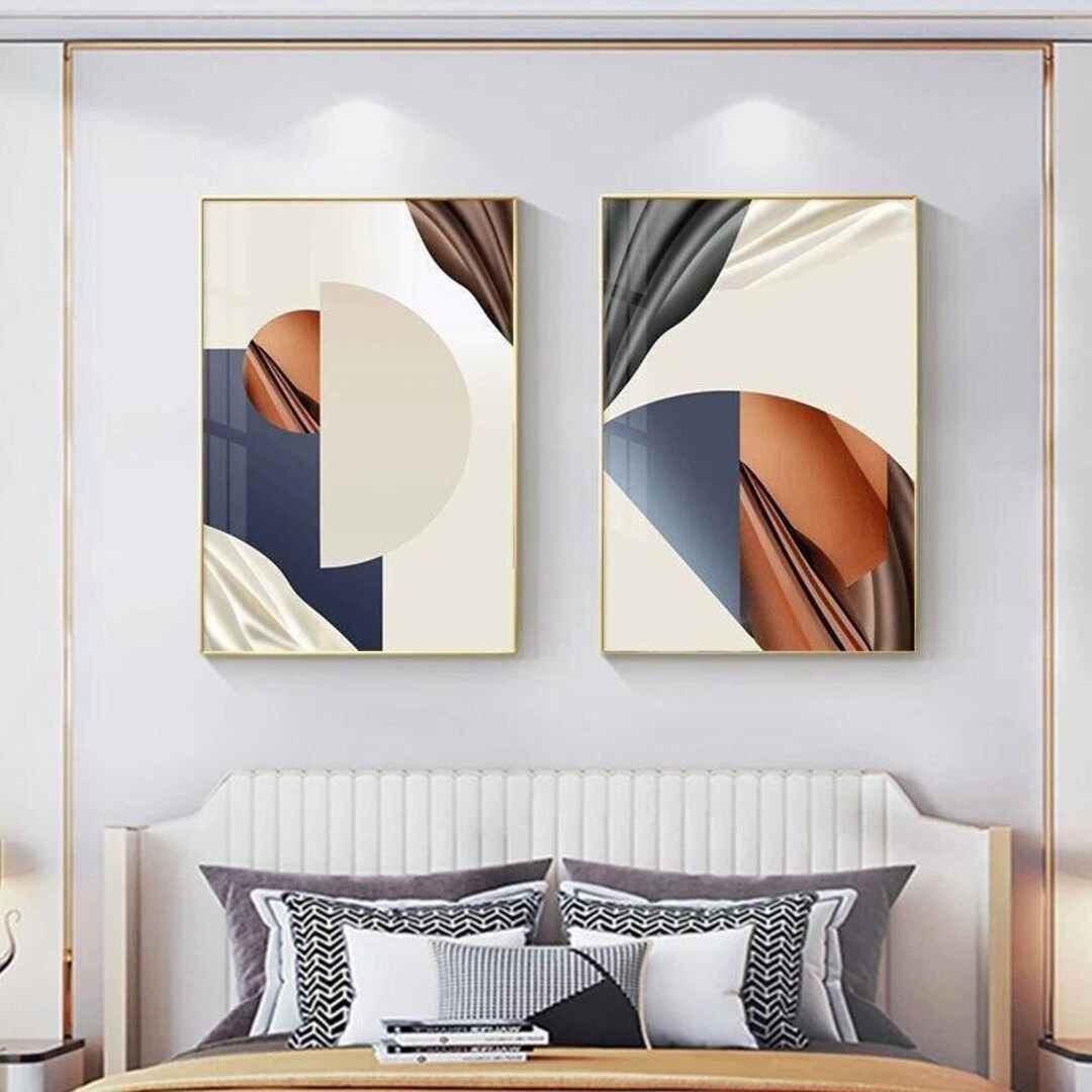 Modern Geometry Combination Poster Print Abstract Art Canvas Painting ...