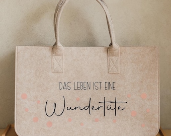 Personalisierte Filztasche, Geschenk, Einkaufstasche, Shopper, Tasche, Große Filztasche