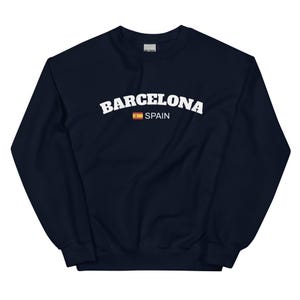 Barcelona Sweatshirt - Stylish Soft Sweatshirt - Ideal for Everyday Comfort - Unique Gift from Barcelona, Spain