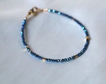 Pulsera de cristal azul