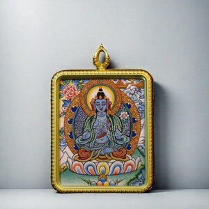 Pendentif Bouddha Tibétain Troisième œil En Os - Collier 81stgeneration, Blanc
