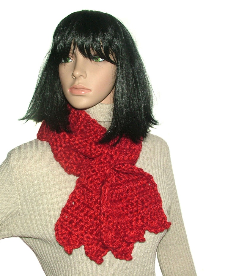 Beginner Crochet Pattern Key Hole Scarf Pattern Short Scarf Etsy