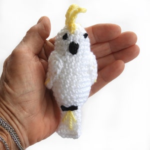 Tiny Cockatoo crochet pattern, Amigurumi, Australian Bird PDF, download