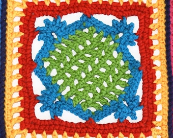 Lattice Motif, Scrap Yarn Crochet Blanket Pattern, Afghan Rug, Bedspread, PDF Download