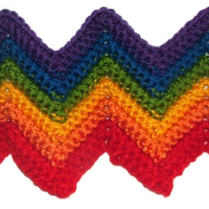 Chevron Crochet Pattern, Sharp Peaked, High Ribbed, PDF download