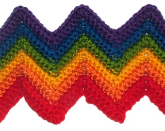 Chevron Häkelanleitung, Zipfel, Hochrippe, PDF-Download