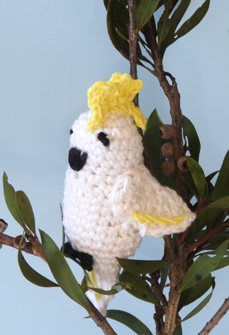 3 tiny Aussie Birds, Budgie, Kookaburra, cockatoo, Amigurumi Crochet PDF Pattern Bundle image 8