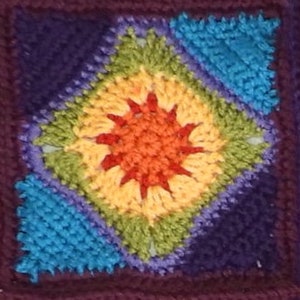 Crochet Diamond Motif Pattern, Granny Square, Afghan, Throw Rug, blanket, PDF Instant Download image 9