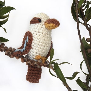 3 tiny Aussie Birds, Budgie, Kookaburra, cockatoo, Amigurumi Crochet PDF Pattern Bundle image 3