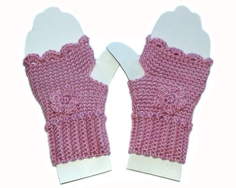 Fingerless Gloves Mittens, PDF Crochet Pattern,