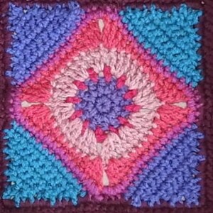 Crochet Diamond Motif Pattern, Granny Square, Afghan, Throw Rug, blanket, PDF Instant Download image 4